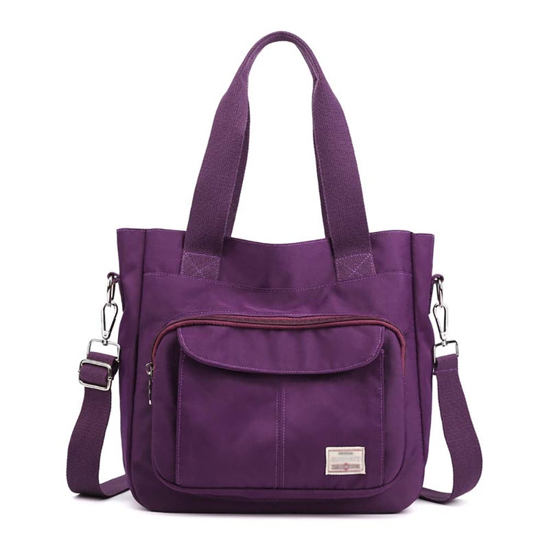 KARRESLY Women's Casual Hobo Shoulder Bag Large Capacity Nylon Daily Messenger Bag Work Shopper Handbag Purse(Purple) - Image 1